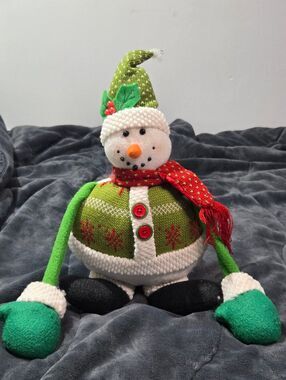 Adorable snowman self sitter cozy christmas weighted mittens